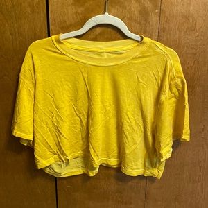 Yellow space Dye All Yours Cropped T-shirt